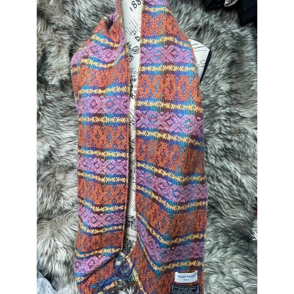 Victoire Mathieu Paris Mohair Wool Blend Scarf 4 ft‎ x 8.5 in